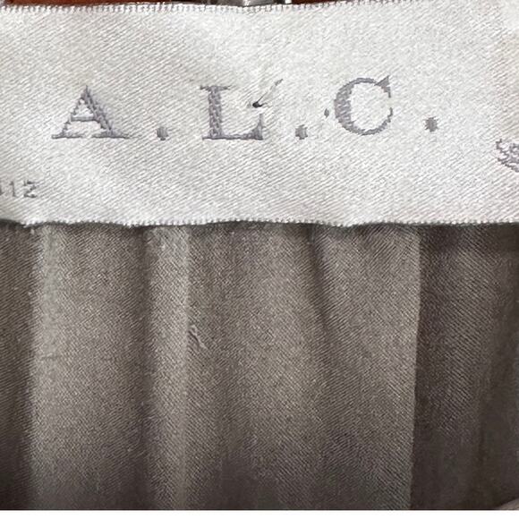 A.L.C. Womens dress olive green size Small Flowy tiered peasant Cottage casual - Picture 2 of 10